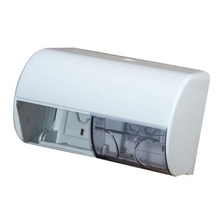 White Twin Horizontal Standard Dispenser
