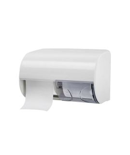 Linea White Twin Horizontal Standard Dispenser (755)