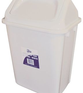 Plastic White Waste Paper Bin - 20L
