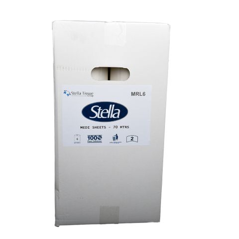 MRL6 : Medi Sheet Roll 2 ply 70m Embossed & Perfrorated - 6