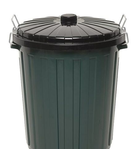 Plastic Black Garbage Bin - 55L
