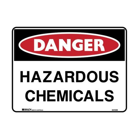 Danger Sign - Hazardous Chemicals (Polypropylene) H225mm x W300mm