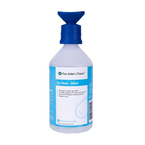 Saline Eye Rinse w/ Eye Cap 500ml
