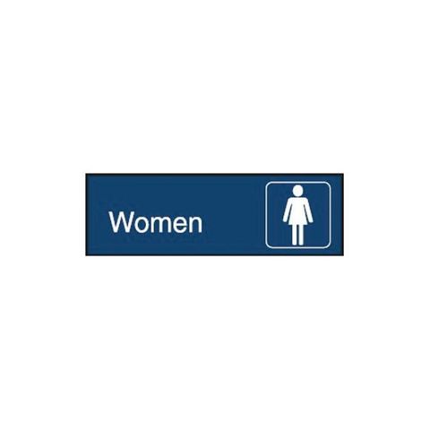 Engraved Office Sign - Women + Symbol (Gravoply) H97mm x W300mm