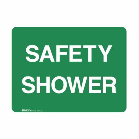 Emergency Information Sign - Safety Shower (Polypropylene) H300mm x W450mm