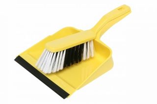 Edco Dust Pan With Brush Yellow