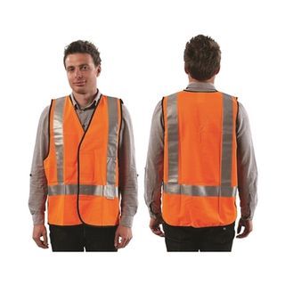 Fluro Reflective Safety Vest Orange Extra Large