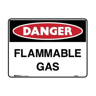 Safety Sign Flammable Gas Poly Prop 225 x 300