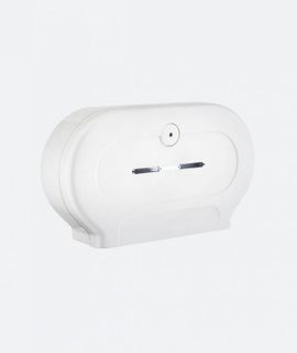 Plastic White Dispenser Double Compact Jumbo Two Windows
