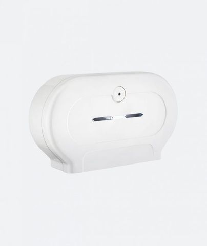 Plastic White Dispenser Double Compact Jumbo Two Windows