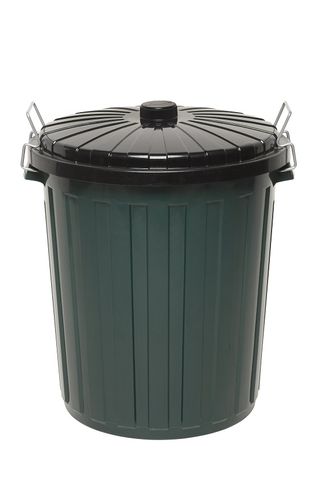 Plastic Black Garbage Bin - 73L