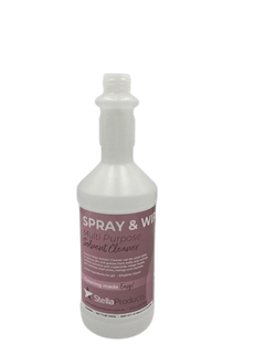 Labelled 750ml Long Neck Bottle - Spray And Wipe