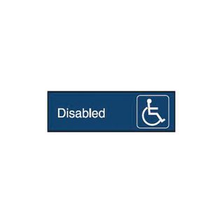 Engraved Office Sign - Disabled + Symbol (Gravoply) H97mm x W300mm