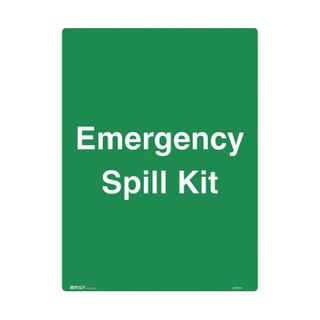 Emergency Spill Kit Sign, Polypropylene ,600 x 450mm