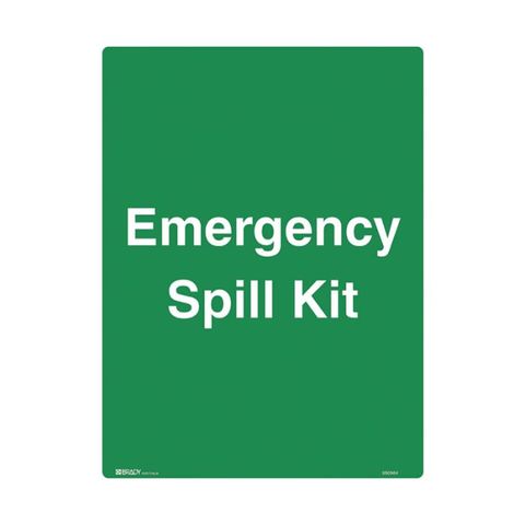 Emergency Spill Kit Sign, Polypropylene ,600 x 450mm