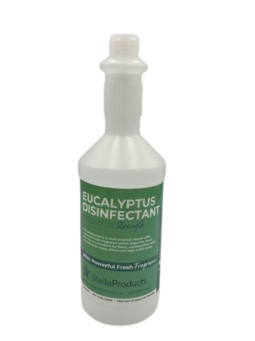 Labelled 750ml Long Neck Bottle - Euca. Disinfectant