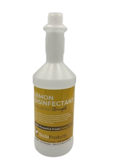 Labelled 750ml Long Neck Bottle - Lemon Disinfectant