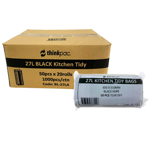 27L Tidy Liner Black- 1000