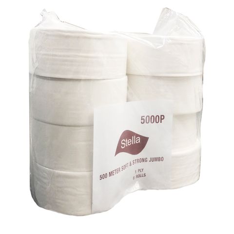 5000 - Premium 1ply Jumbo Toilet Tissue 500m - 8/ctn