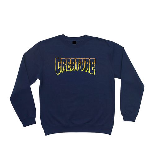 LOGO OUTLINE CREW NECK MIDWEIGHT SWEATER