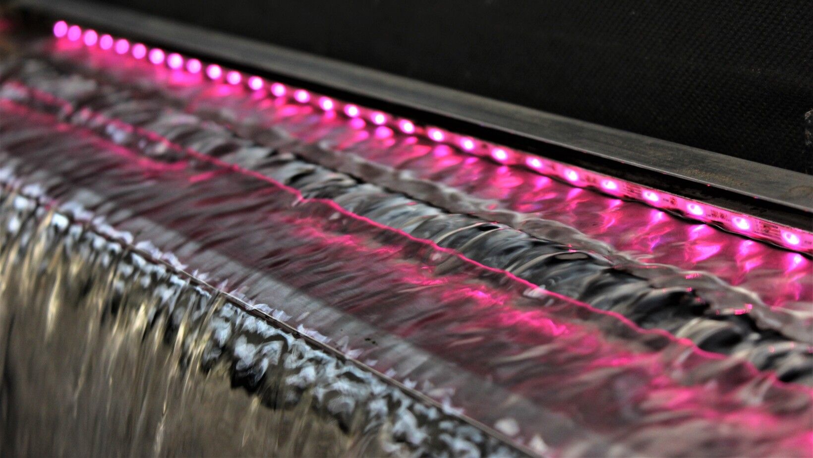 Indoor water fountain with LED lights