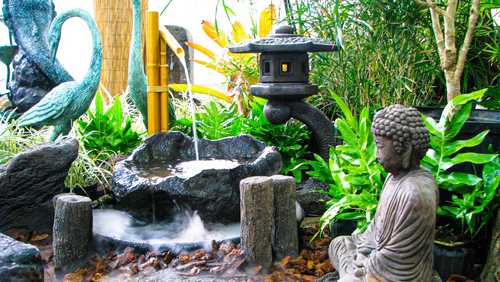 Easy DIY Zen Garden // Bonsai Tree, Faux Waterfall, Rock Feature 