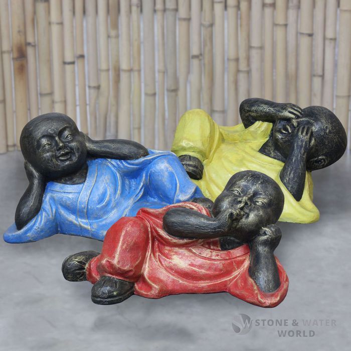 Three Wise Buddhas (Colourful)