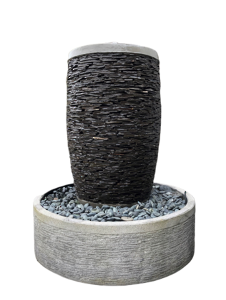 Stacked Stone Urn