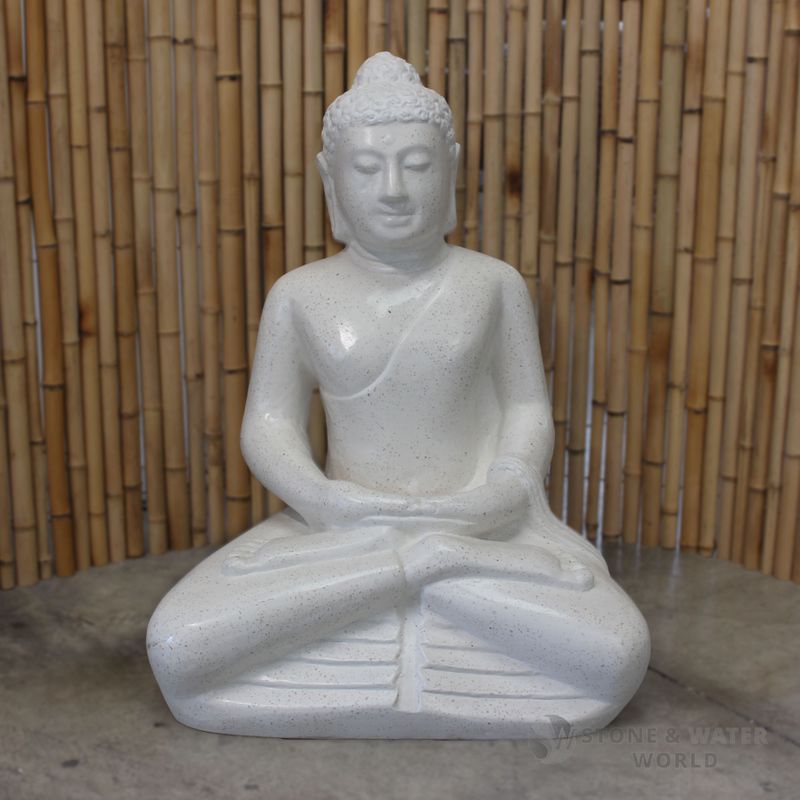 Sitting Terrazzo Buddha (White)