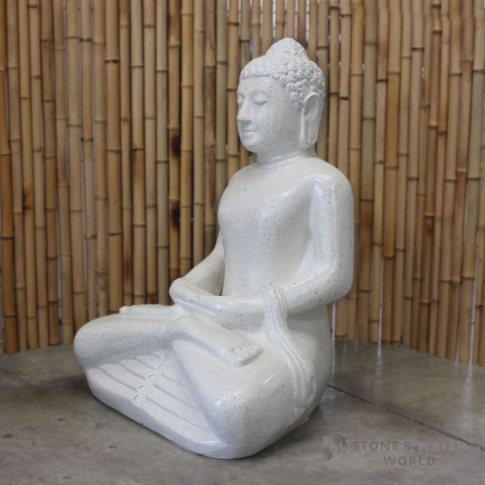 Sitting Terrazzo Buddha (White)