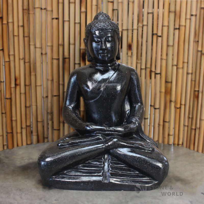 Sitting Terrazzo Buddha (Black)