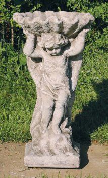 Angel with Shell Birdbath