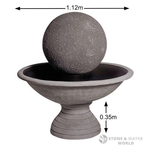 adwater® Medium Ornamental Fountain Set (Basalt)