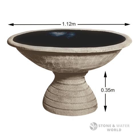 adwater® Round Ornamental Planter Set (Sandstone)