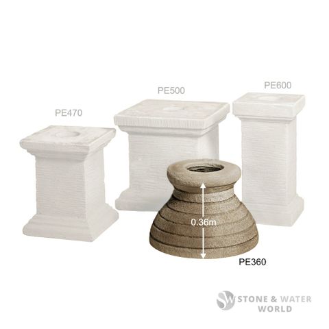 adwater® Round Ornamental Planter Set (Sandstone)