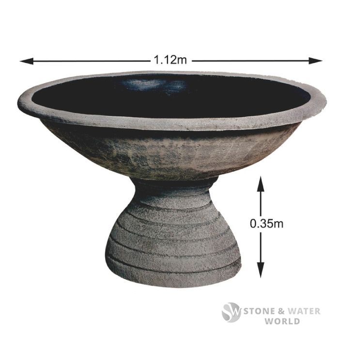 adwater® Round Ornamental Planter Set (Basalt)