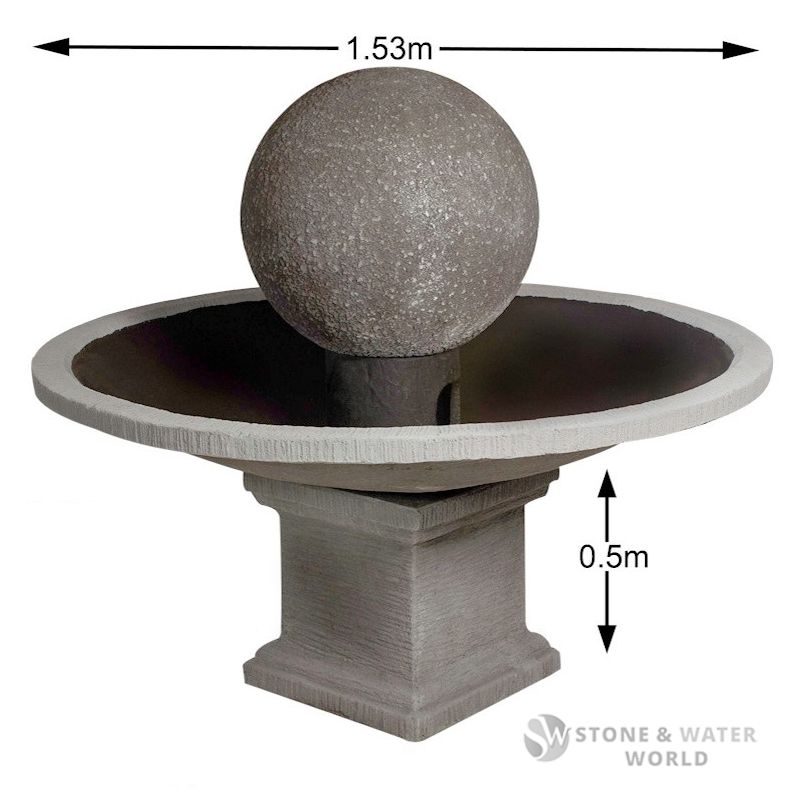 adwater® 600Ømm Ornamental Fountain Set (Basalt)