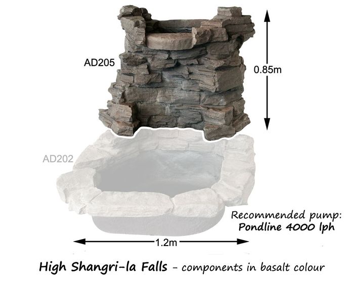 adwater® Shangri-La Falls | Waterfall Rock (Basalt)