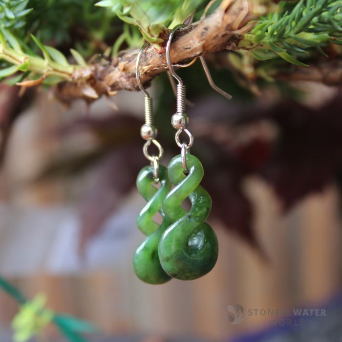 Greenstone Twist Earrings