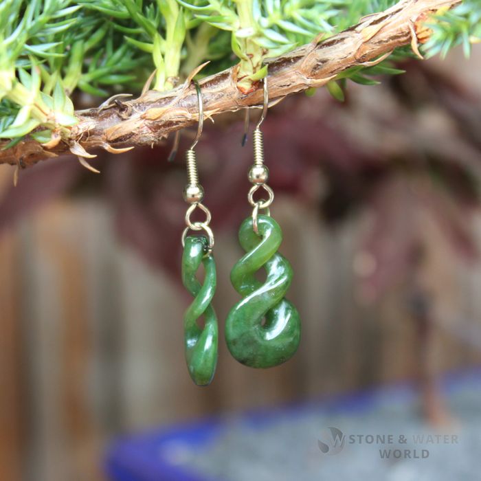 Greenstone Twist Earrings