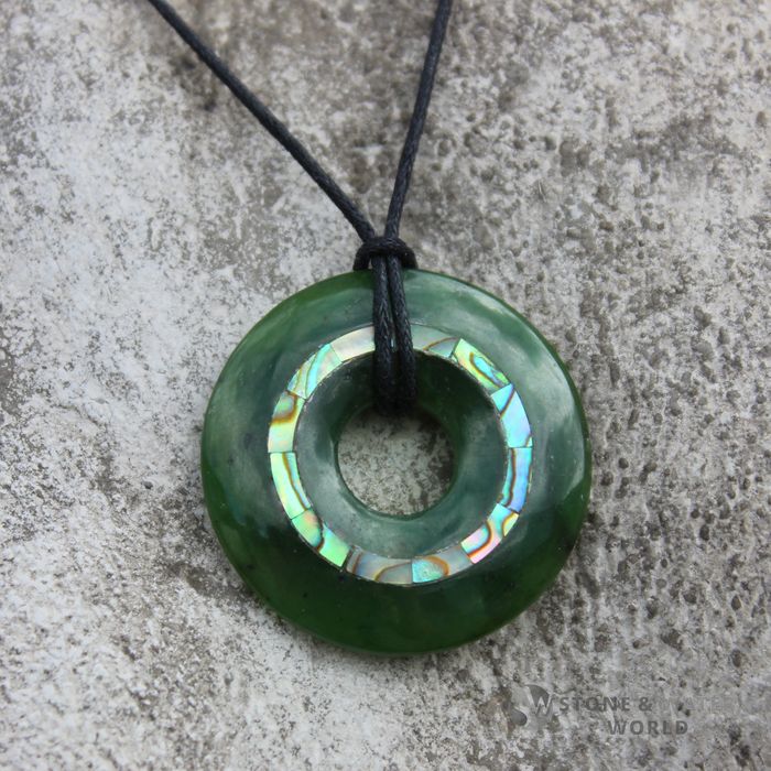 Greenstone & Paua Pendant