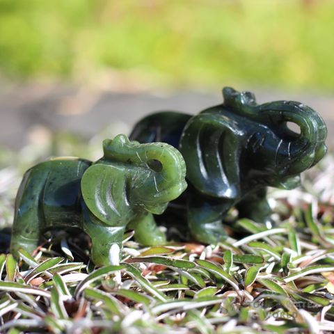 Hand-Carved Jade Elephant