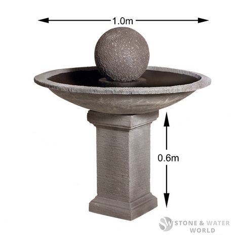 adwater® Small Ornamental Fountain Set (Basalt)