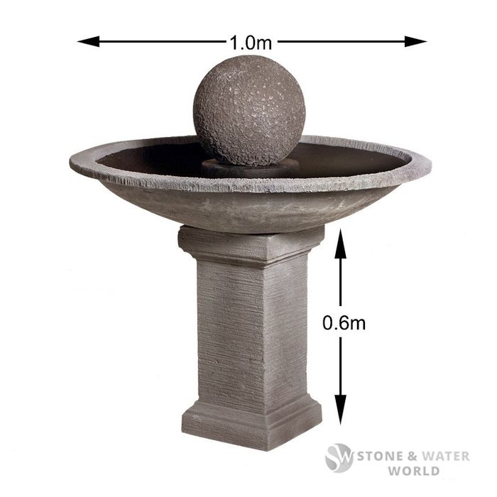 adwater® Small Ornamental Fountain Set (Basalt)