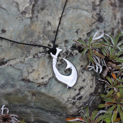 Sterling Silver Fish Hook Pendant