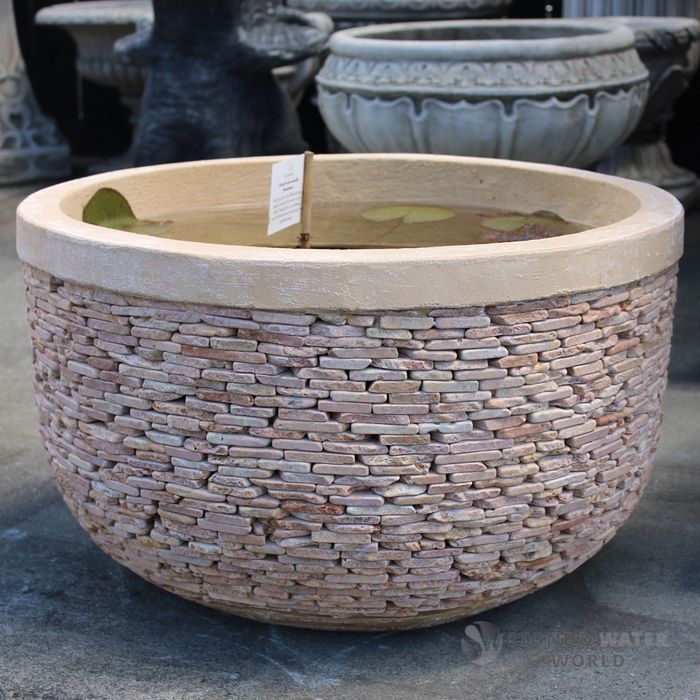 Stacked Stone Bowl (Pink Marble)