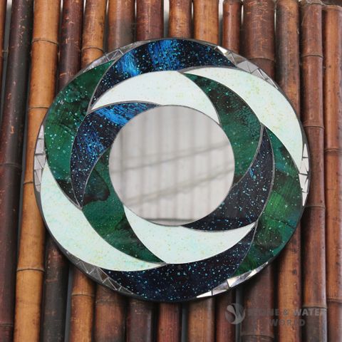Turquoise Swirl Mirror