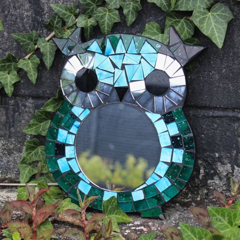 Owl Mosaic Mirror