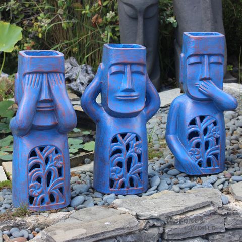 No Evil Easter Island Planters