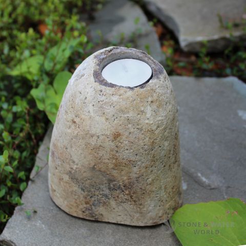 Natural Riverstone w/ Tealight Holder